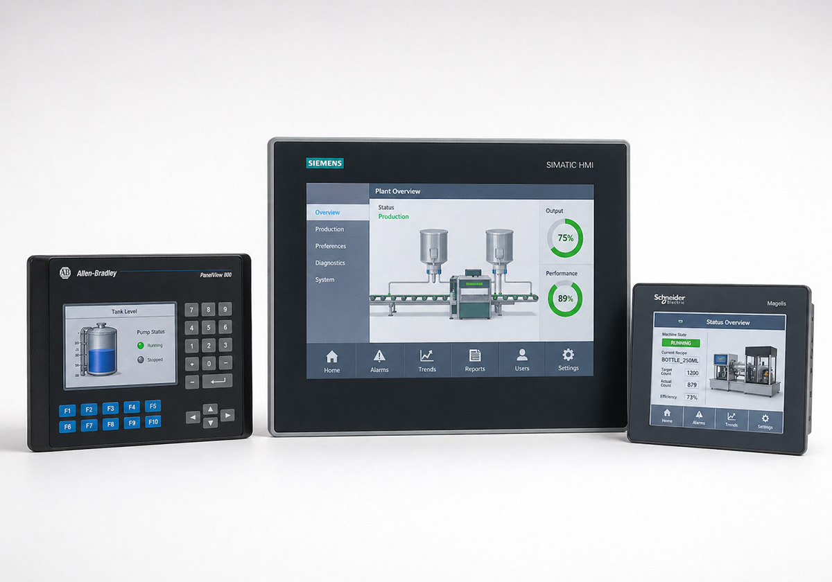 HMI and operator panels for industrial automation