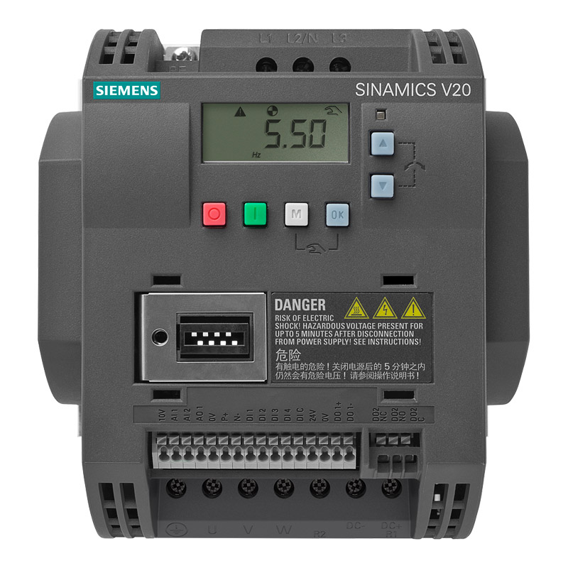 Siemens 6SL3210-5BE21-1UV0 SINAMICS V20 Frequency Converter